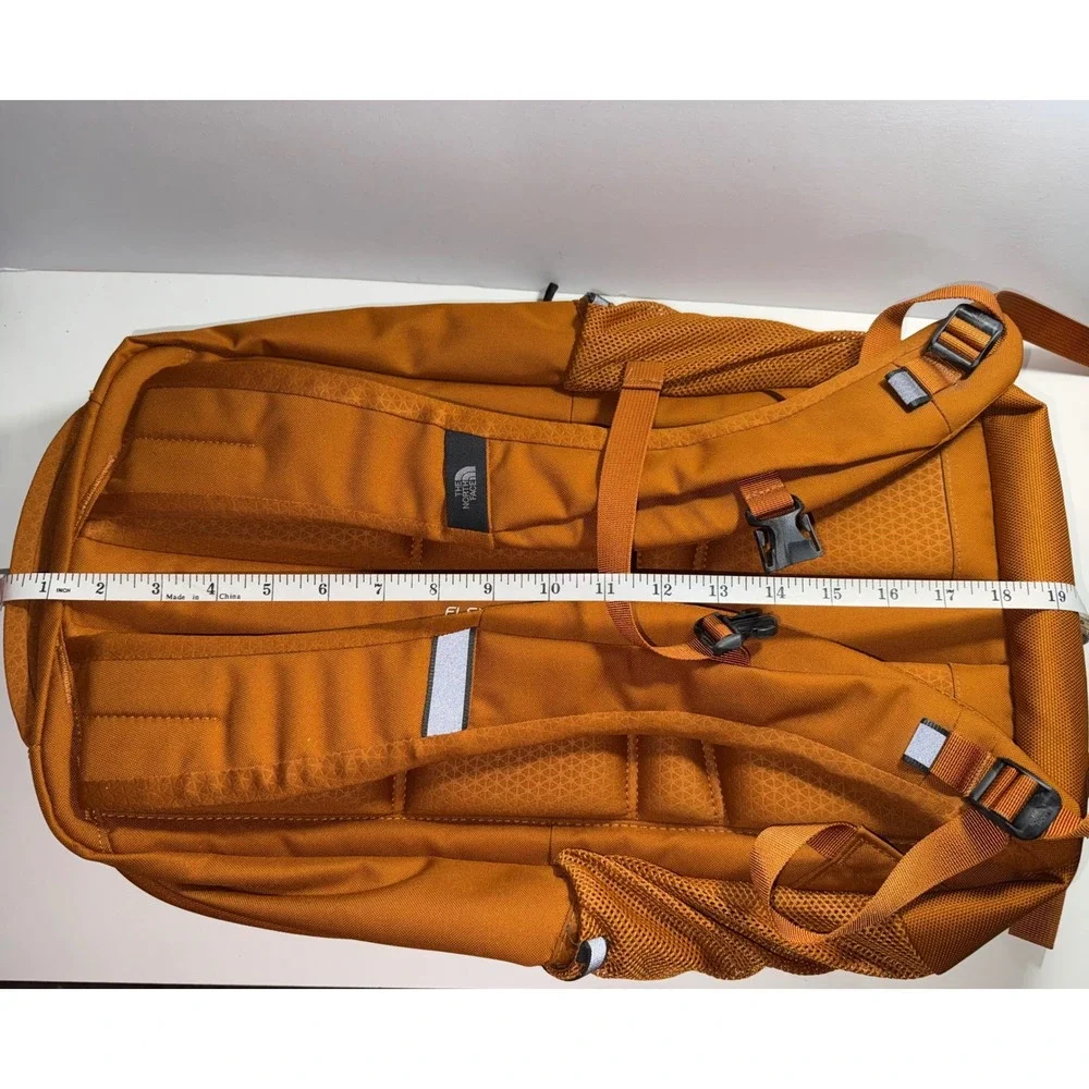 The North Face Jester Backpack Leather Brown Orange NF0A3VXF Laptop Bag NWOT